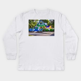 Victorian Gingerbread Cottage 13 Kids Long Sleeve T-Shirt